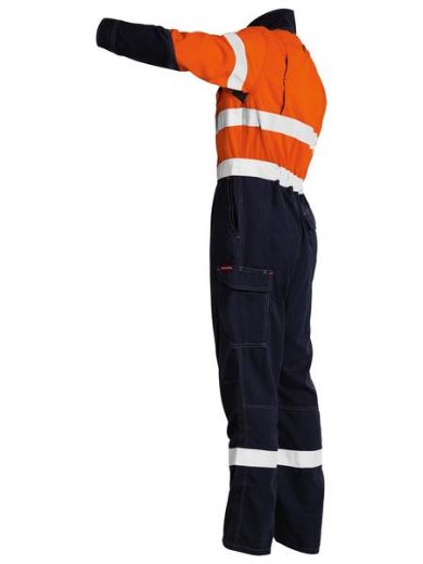 Picture of Bisley Tencate Tecasafe® Plus 700 Taped Hi Vis Engineered Fr Vented Coverall